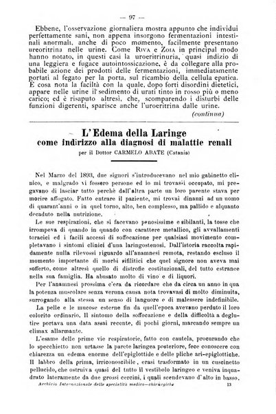 Archivio internazionale delle specialità medico-chirurgiche