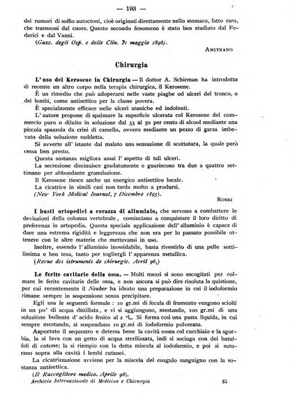 Archivio internazionale delle specialità medico-chirurgiche