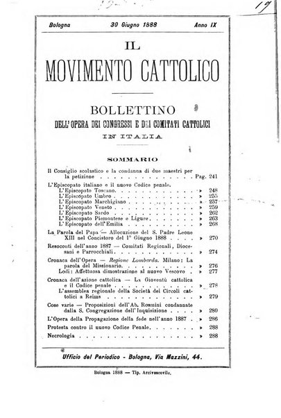 Il movimento cattolico