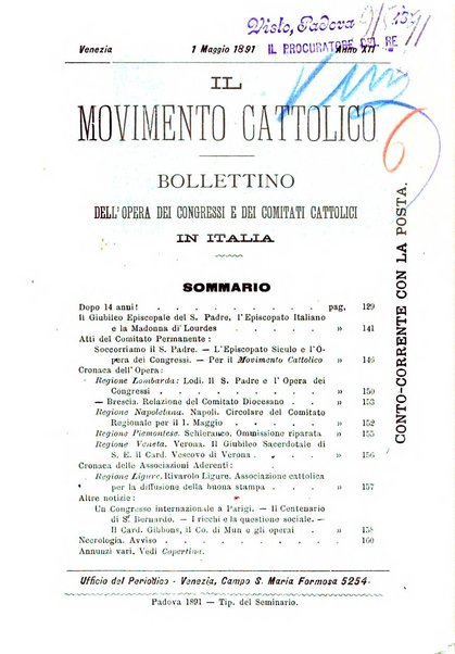 Il movimento cattolico