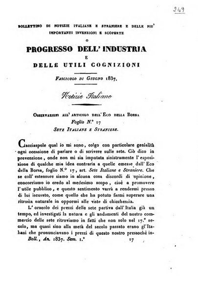 Bollettino di notizie statistiche ed economiche d'invenzioni e scoperte