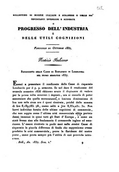 Bollettino di notizie statistiche ed economiche d'invenzioni e scoperte