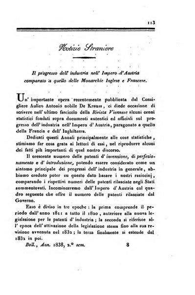 Bollettino di notizie statistiche ed economiche d'invenzioni e scoperte