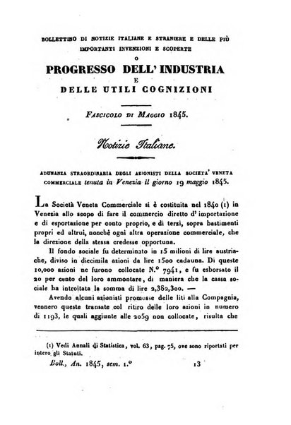 Bollettino di notizie statistiche ed economiche d'invenzioni e scoperte