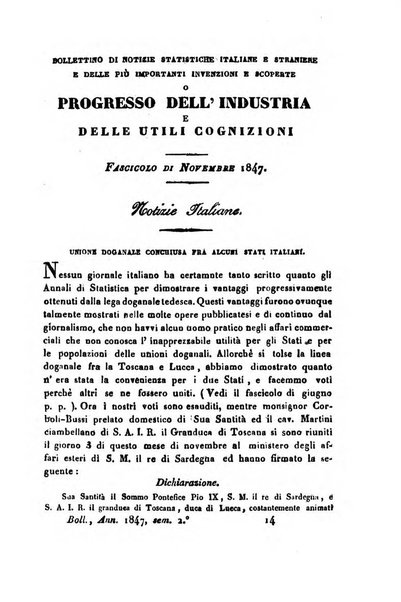 Bollettino di notizie statistiche ed economiche d'invenzioni e scoperte