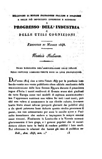 Bollettino di notizie statistiche ed economiche d'invenzioni e scoperte