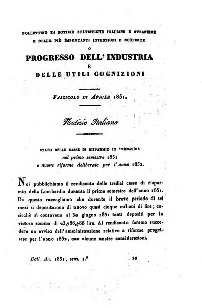 Bollettino di notizie statistiche ed economiche d'invenzioni e scoperte