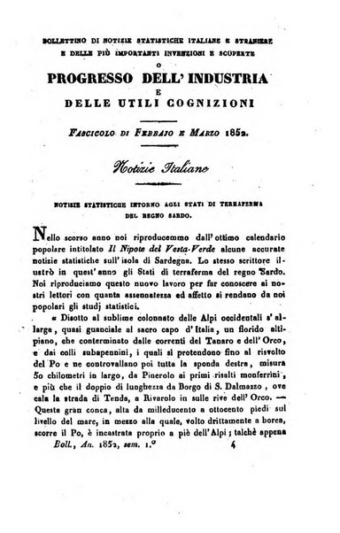 Bollettino di notizie statistiche ed economiche d'invenzioni e scoperte