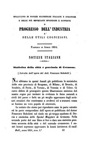 Bollettino di notizie statistiche ed economiche d'invenzioni e scoperte