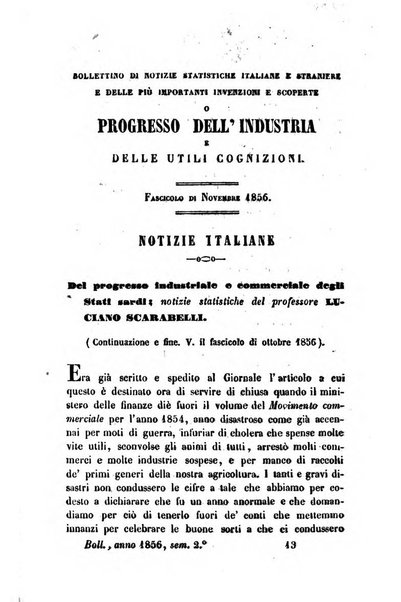 Bollettino di notizie statistiche ed economiche d'invenzioni e scoperte