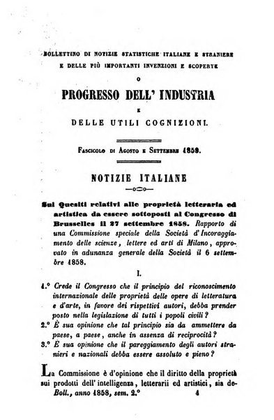 Bollettino di notizie statistiche ed economiche d'invenzioni e scoperte