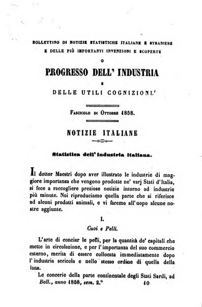 Bollettino di notizie statistiche ed economiche d'invenzioni e scoperte