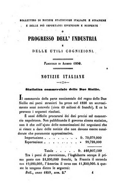 Bollettino di notizie statistiche ed economiche d'invenzioni e scoperte