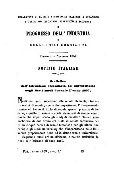 Bollettino di notizie statistiche ed economiche d'invenzioni e scoperte