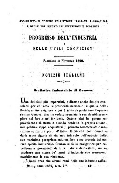 Bollettino di notizie statistiche ed economiche d'invenzioni e scoperte