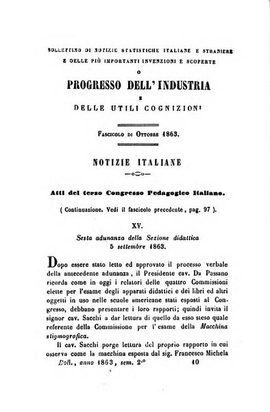 Bollettino di notizie statistiche ed economiche d'invenzioni e scoperte