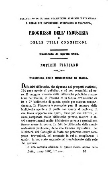 Bollettino di notizie statistiche ed economiche d'invenzioni e scoperte