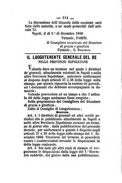 Giornale del governo della provincia di Basilicata