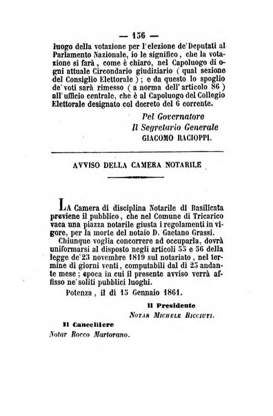 Giornale del governo della provincia di Basilicata