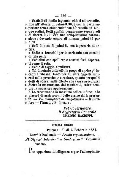 Giornale del governo della provincia di Basilicata