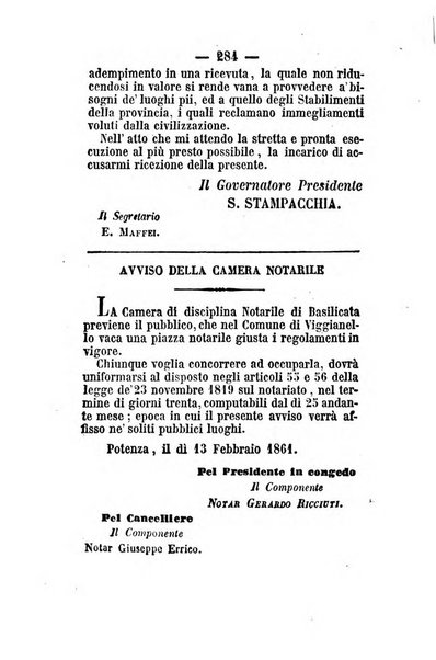 Giornale del governo della provincia di Basilicata