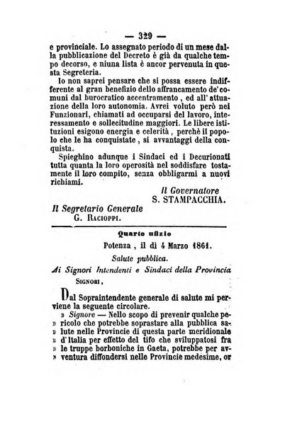 Giornale del governo della provincia di Basilicata