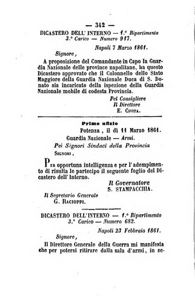 Giornale del governo della provincia di Basilicata