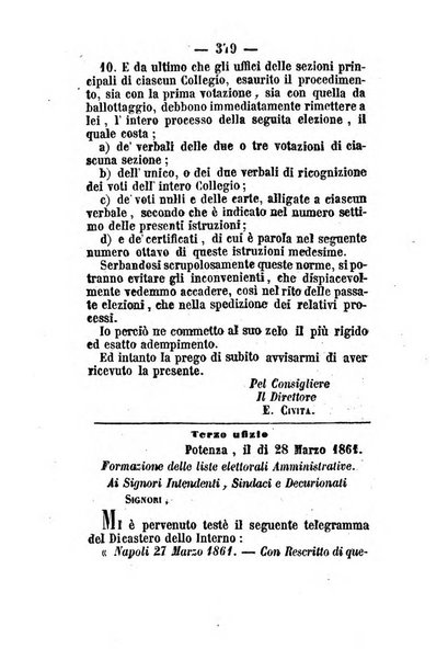 Giornale del governo della provincia di Basilicata