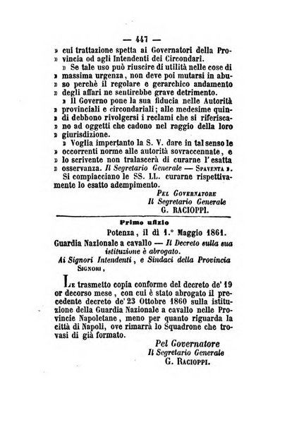 Giornale del governo della provincia di Basilicata