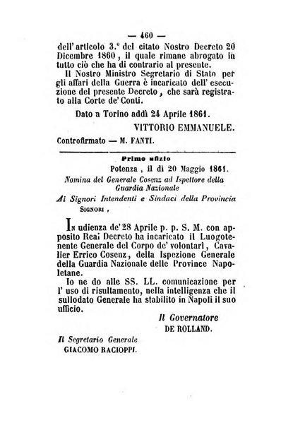 Giornale del governo della provincia di Basilicata