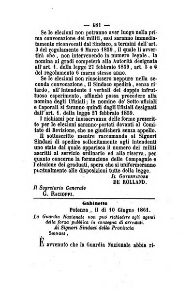 Giornale del governo della provincia di Basilicata