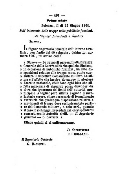 Giornale del governo della provincia di Basilicata