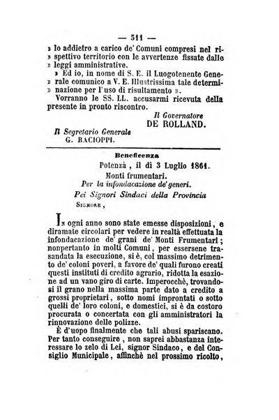 Giornale del governo della provincia di Basilicata