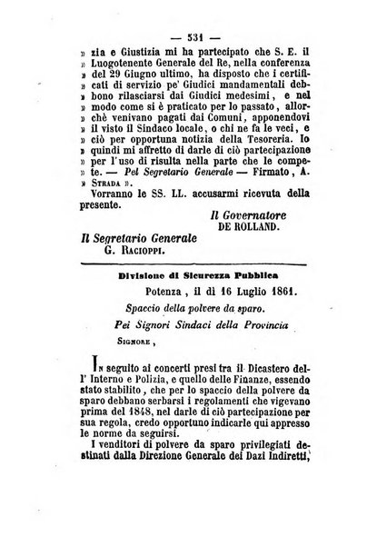 Giornale del governo della provincia di Basilicata