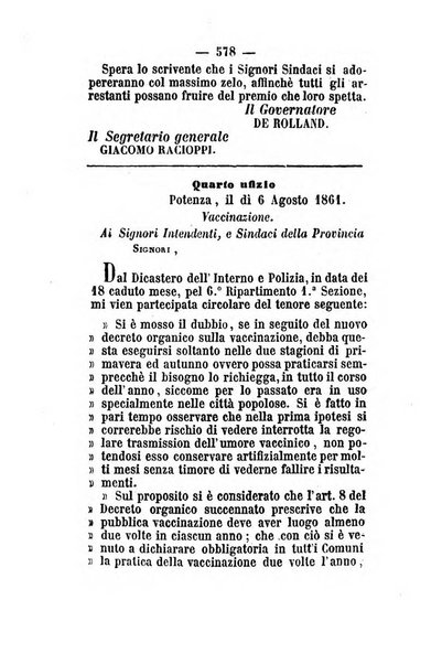 Giornale del governo della provincia di Basilicata