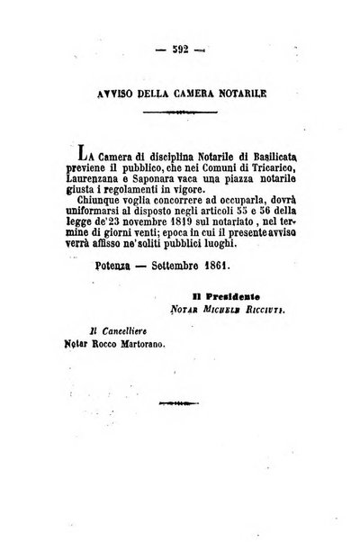 Giornale del governo della provincia di Basilicata