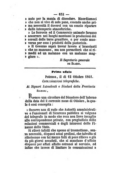 Giornale del governo della provincia di Basilicata