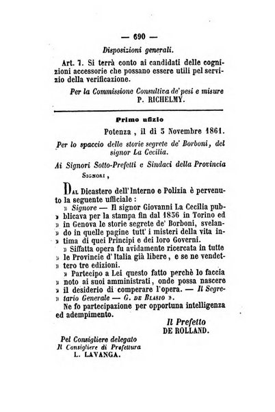 Giornale del governo della provincia di Basilicata