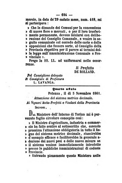 Giornale del governo della provincia di Basilicata