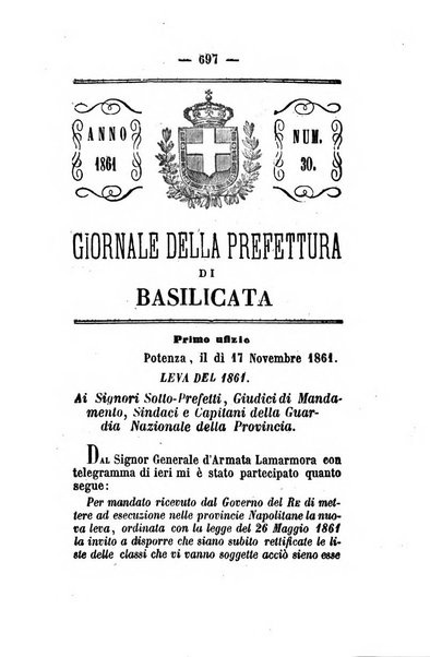 Giornale del governo della provincia di Basilicata