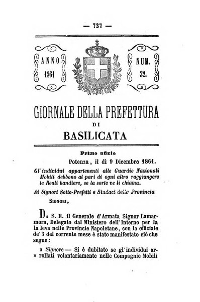 Giornale del governo della provincia di Basilicata