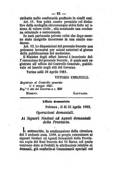 Giornale del governo della provincia di Basilicata