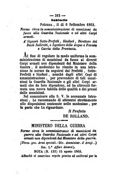 Giornale del governo della provincia di Basilicata