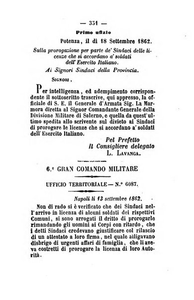 Giornale del governo della provincia di Basilicata