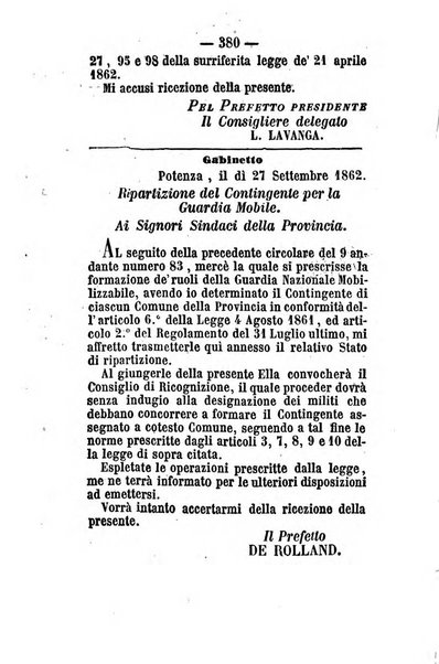 Giornale del governo della provincia di Basilicata