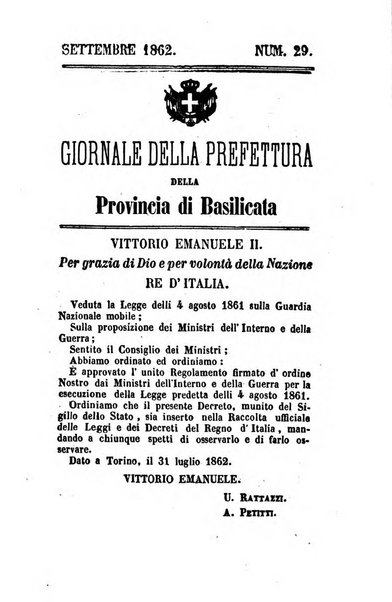 Giornale del governo della provincia di Basilicata