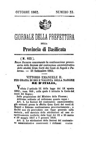 Giornale del governo della provincia di Basilicata