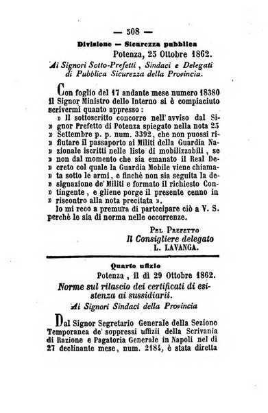 Giornale del governo della provincia di Basilicata