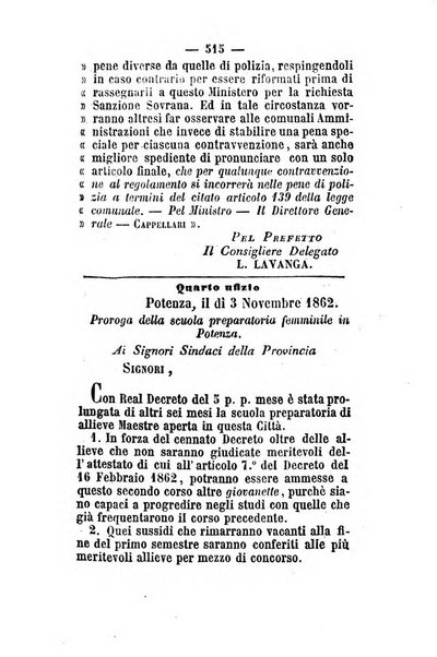 Giornale del governo della provincia di Basilicata