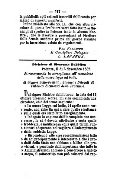 Giornale del governo della provincia di Basilicata